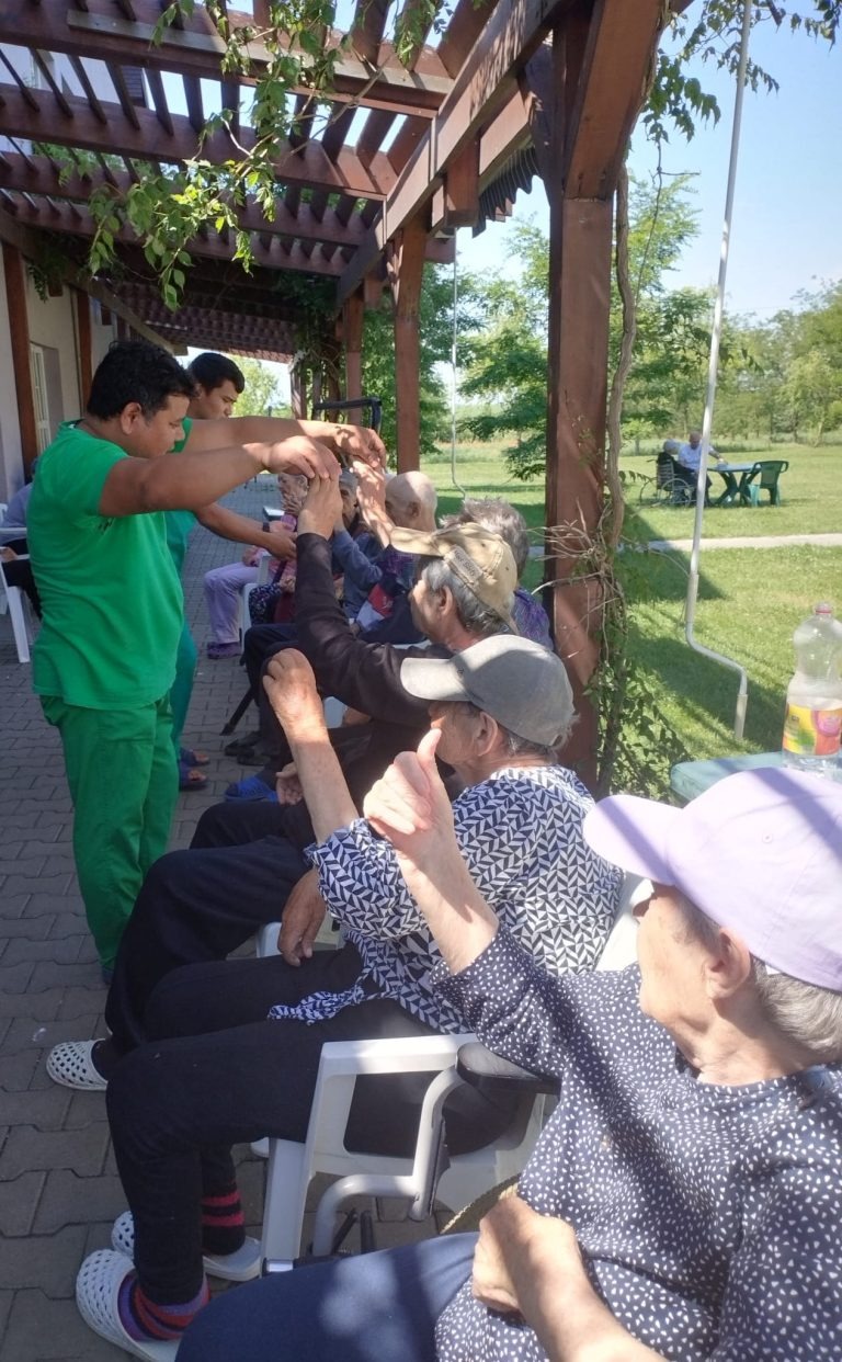 Exerciții pe terasă